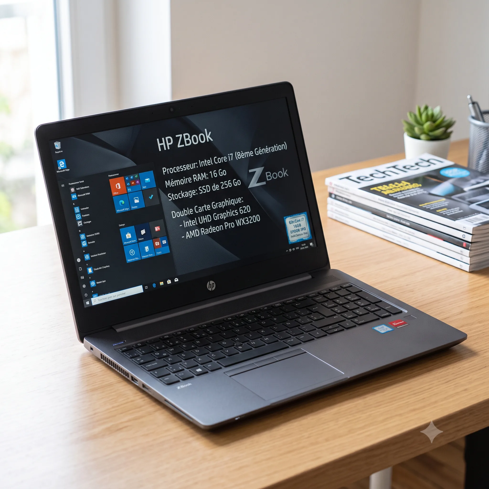 HP ZBook i7 8ème RAM 16Go SSD 256Go AMD Radeon Pro WX3200