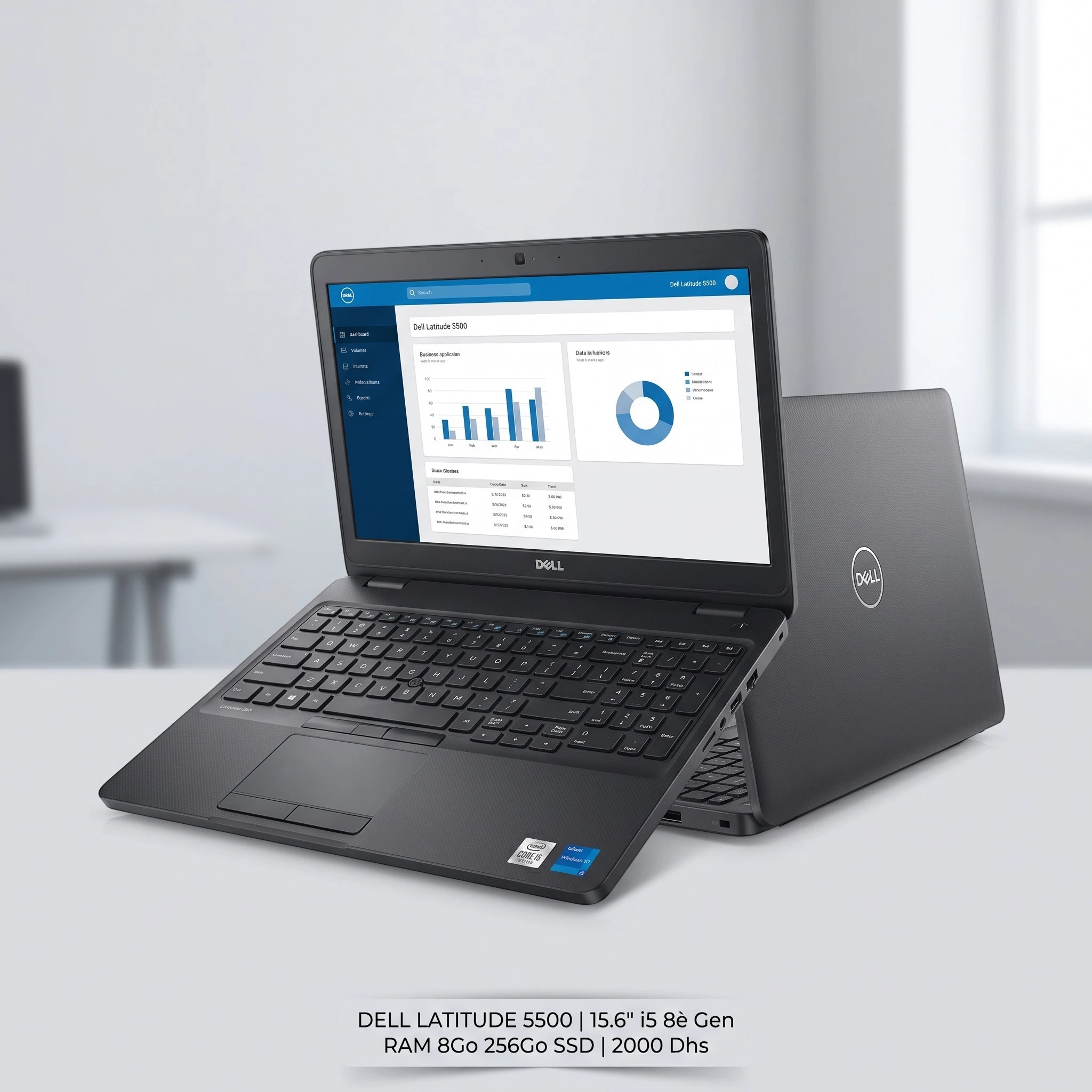 Dell Latitude 5500 reconditionné - écran 15.6 pouces, i5 8ème Gen
